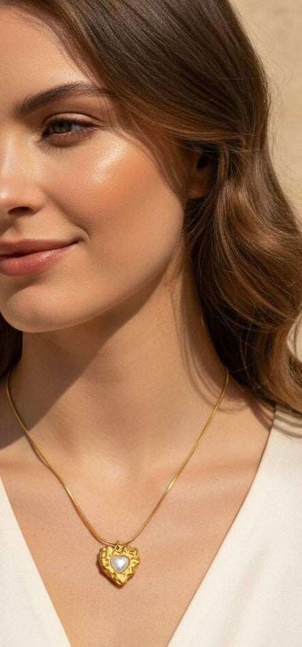 Textured Pearl Heart