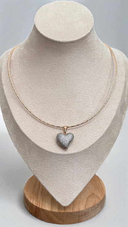 Amara Pavé Heart Necklace