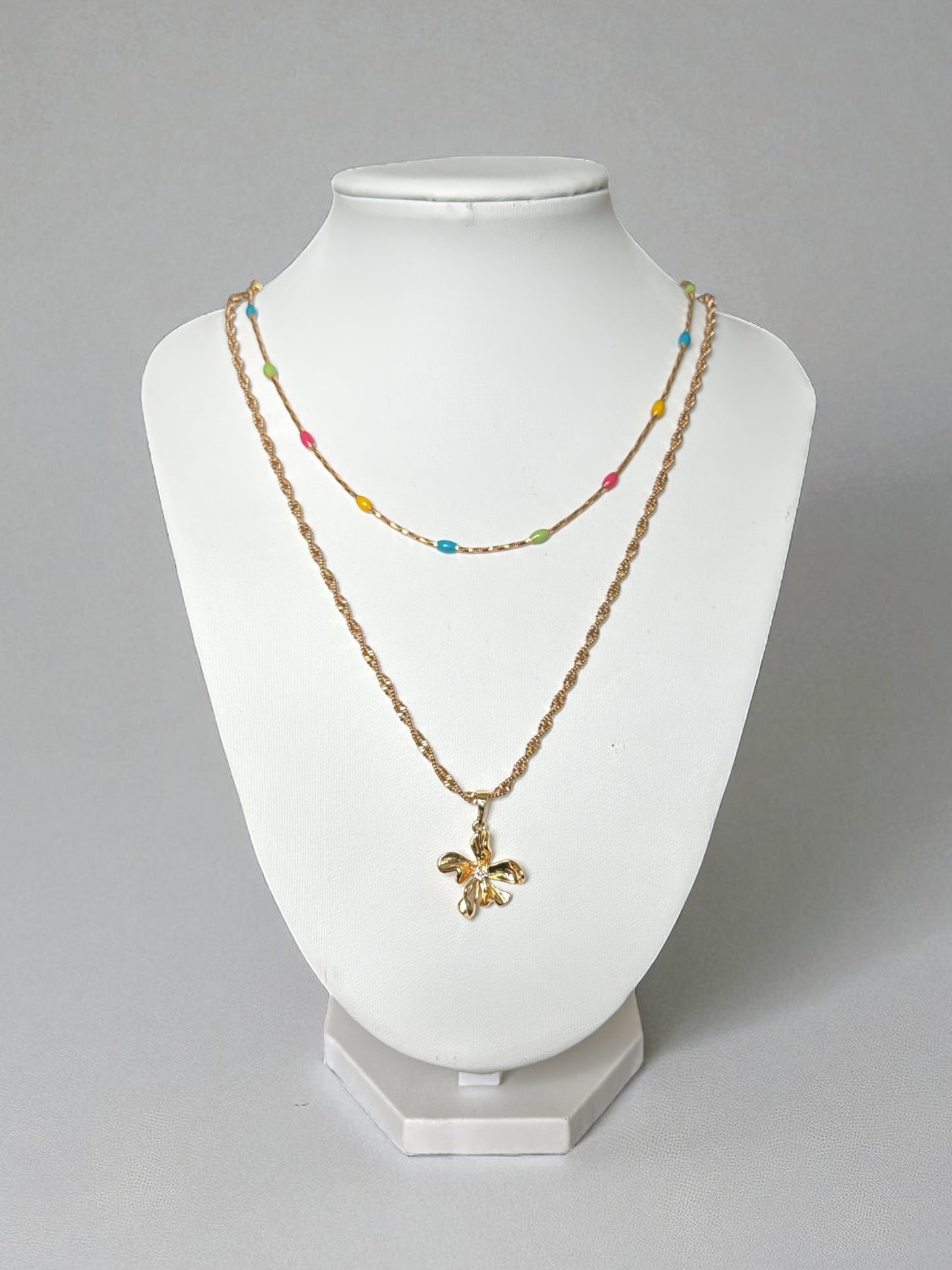 Rose Gold Duo Necklace Set