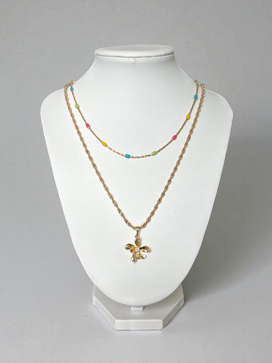 Rose Gold Duo Necklace Set