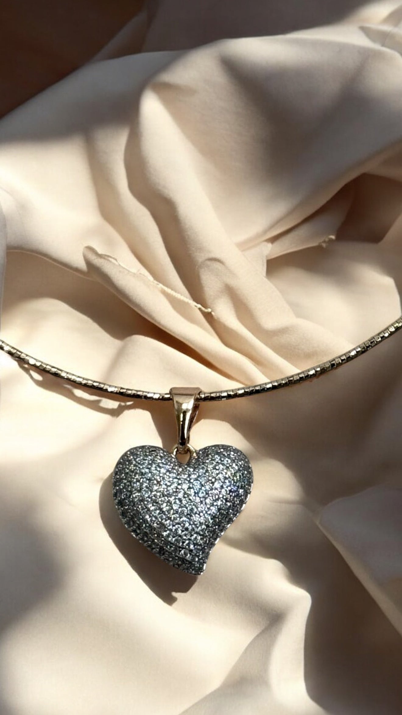 Amara Pavé Heart Necklace