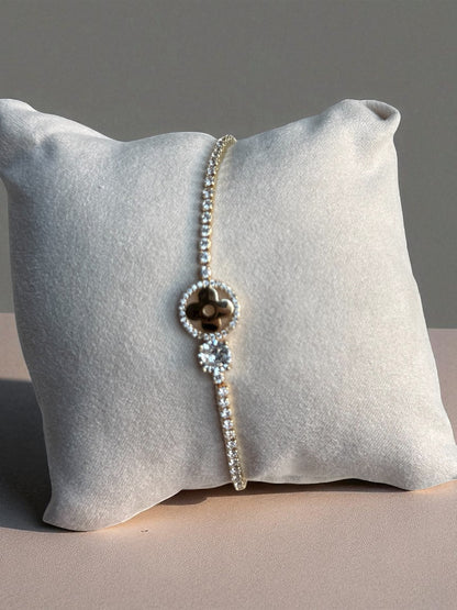 Floral Charm Tennis Bracelet