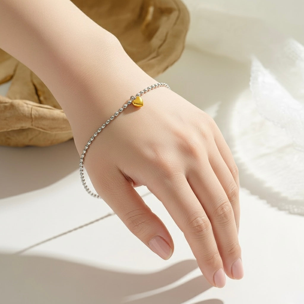 Golden Heart Serenity Bracelet