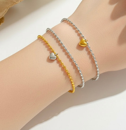 Golden Heart Serenity Bracelet