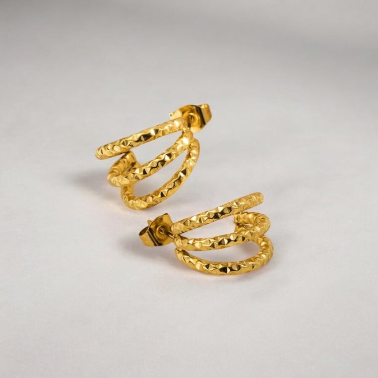 Hammered  C-Shaped Studs