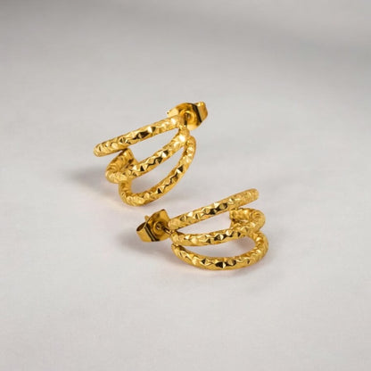 Hammered  C-Shaped Studs