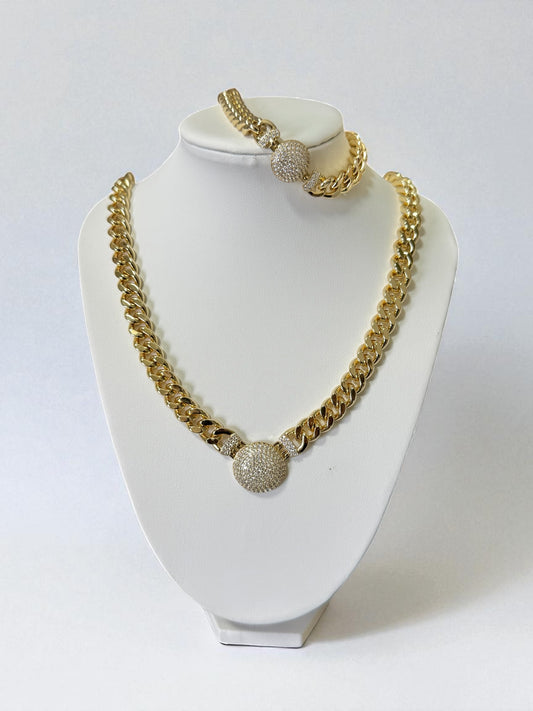 The Golden Sphere Set – Necklace & Bracelet