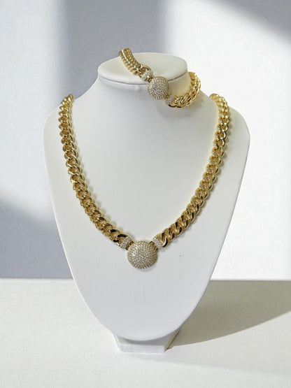 The Golden Sphere Set – Necklace & Bracelet