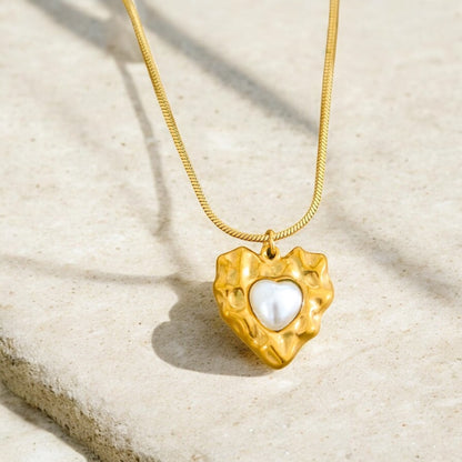 Textured Pearl Heart